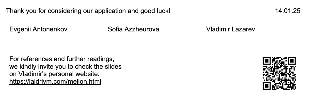 The footer of the letter with a space for signatures, further readings and a qr code